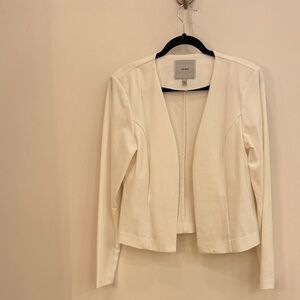 Elegant Cream Open-Front Blazer